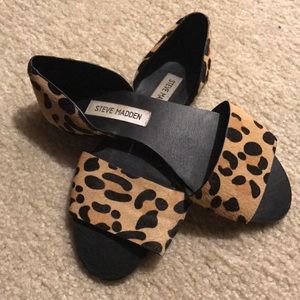 Cowhide Steve Madden slip on sandals